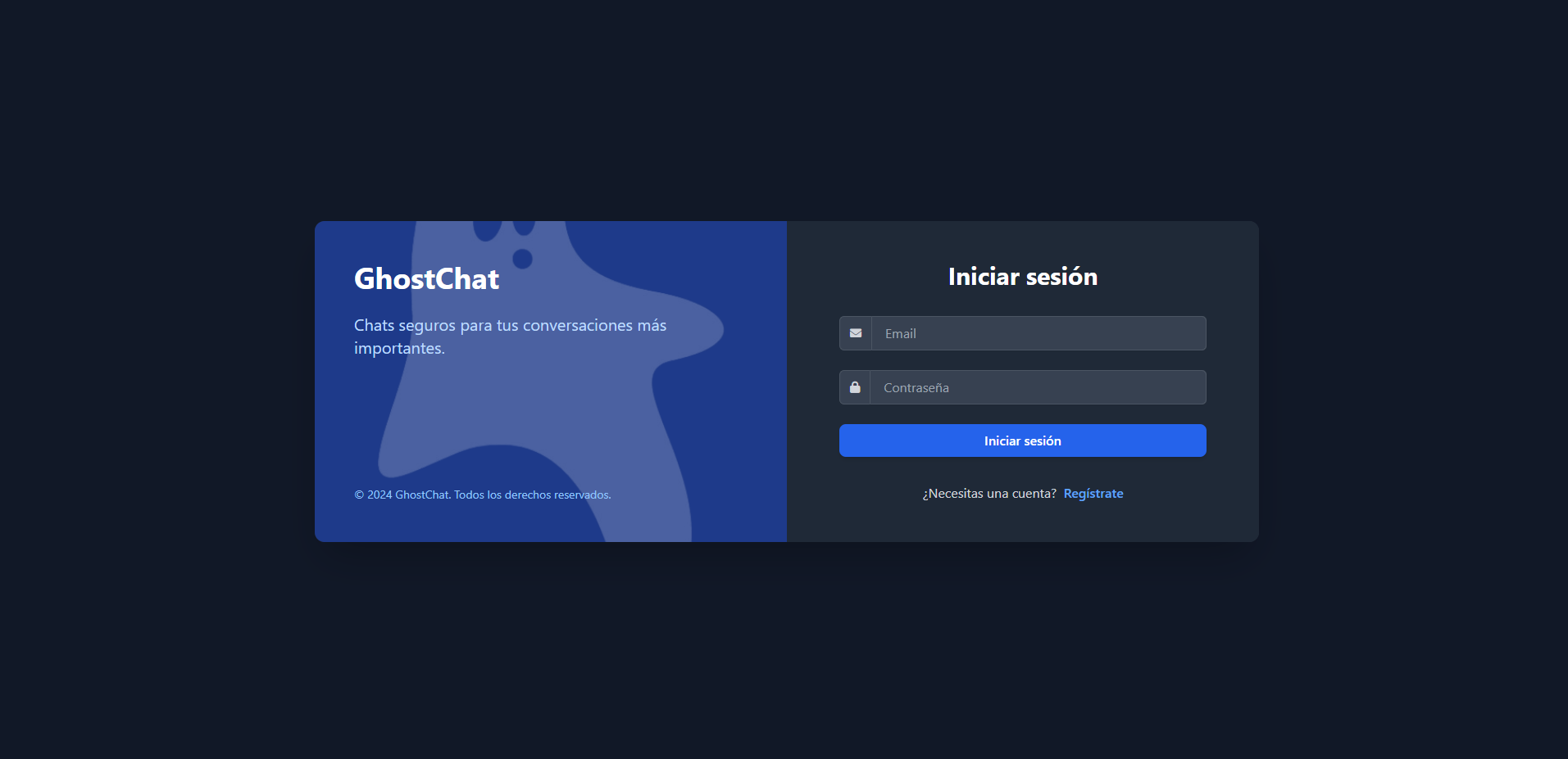 GhostChat - Chat cifrado de extremo a extremo screenshot 1